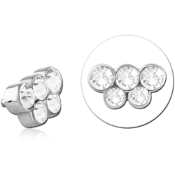 SURGICAL STEEL GRADE 316L JEWELED MICRO ATTACHMENT FOR 1.2MM INTERNALLY THREADED PINS