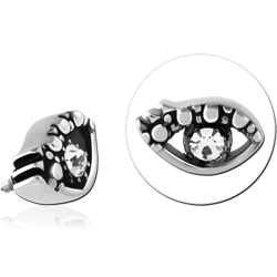 SURGICAL STEEL GRADE 316L JEWELED MICRO ATTACHMENT FOR 1.2MM INTERNALLY THREADED PINS