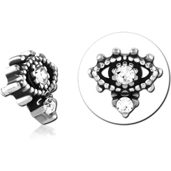 SURGICAL STEEL GRADE 316L JEWELED MICRO ATTACHMENT FOR 1.2MM INTERNALLY THREADED PINS