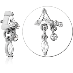 SURGICAL STEEL GRADE 316L JEWELED MICRO ATTACHMENT FOR 1.2MM INTERNALLY THREADED PINS