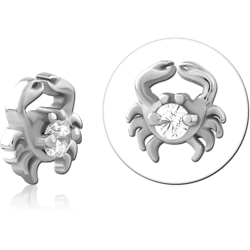 SURGICAL STEEL GRADE 316L JEWELED MICRO ATTACHMENT FOR 1.2MM INTERNALLY THREADED PINS