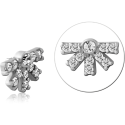 SURGICAL STEEL GRADE 316L JEWELED MICRO ATTACHMENT FOR 1.2MM INTERNALLY THREADED PINS