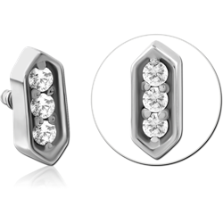 SURGICAL STEEL GRADE 316L JEWELED MICRO ATTACHMENT FOR 1.2MM INTERNALLY THREADED PINS