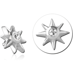 SURGICAL STEEL GRADE 316L JEWELED MICRO ATTACHMENT FOR 1.2MM INTERNALLY THREADED PINS