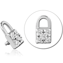 SURGICAL STEEL GRADE 316L JEWELED MICRO ATTACHMENT FOR 1.2MM INTERNALLY THREADED PINS