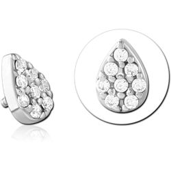 SURGICAL STEEL GRADE 316L JEWELED MICRO ATTACHMENT FOR 1.2MM INTERNALLY THREADED PINS