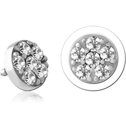 SURGICAL STEEL GRADE 316L JEWELED MICRO ATTACHMENT FOR 1.2MM INTERNALLY THREADED PINS