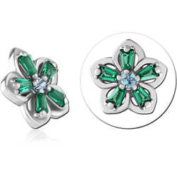 SURGICAL STEEL GRADE 316L JEWELED MICRO ATTACHMENT FOR 1.2MM INTERNALLY THREADED PINS