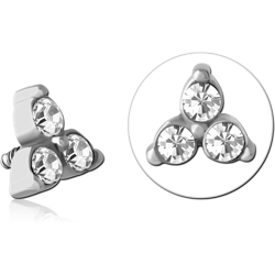 SURGICAL STEEL GRADE 316L JEWELED MICRO ATTACHMENT FOR 1.2MM INTERNALLY THREADED PINS