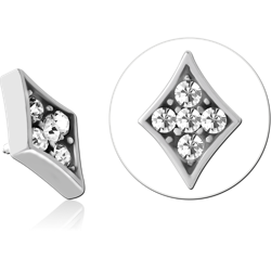 SURGICAL STEEL GRADE 316L JEWELED MICRO ATTACHMENT FOR 1.2MM INTERNALLY THREADED PINS