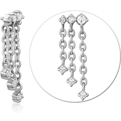 SURGICAL STEEL GRADE 316L JEWELED MICRO ATTACHMENT FOR 1.2MM INTERNALLY THREADED PINS