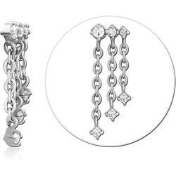 SURGICAL STEEL GRADE 316L JEWELED MICRO ATTACHMENT FOR 1.2MM INTERNALLY THREADED PINS