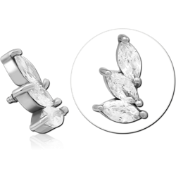 SURGICAL STEEL GRADE 316L JEWELED MICRO ATTACHMENT FOR 1.2MM INTERNALLY THREADED PINS - RIGHT