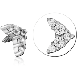 SURGICAL STEEL GRADE 316L JEWELED MICRO ATTACHMENT FOR 1.2MM INTERNALLY THREADED PINS