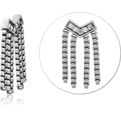SURGICAL STEEL GRADE 316L JEWELED MICRO ATTACHMENT FOR 1.2MM INTERNALLY THREADED PINS