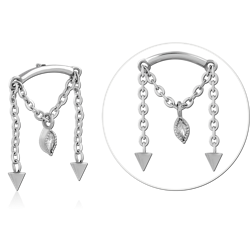 SURGICAL STEEL GRADE 316L JEWELED MICRO ATTACHMENT FOR 1.2MM INTERNALLY THREADED PINS