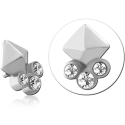 SURGICAL STEEL GRADE 316L JEWELED MICRO ATTACHMENT FOR 1.2MM INTERNALLY THREADED PINS