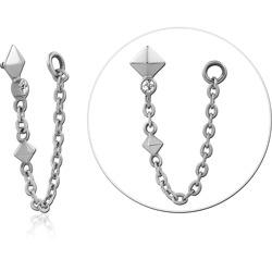 SURGICAL STEEL GRADE 316L JEWELED MICRO ATTACHMENT FOR 1.2MM INTERNALLY THREADED PINS