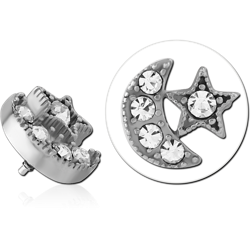 SURGICAL STEEL GRADE 316L JEWELED MICRO ATTACHMENT FOR 1.2MM INTERNALLY THREADED PINS