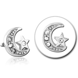 SURGICAL STEEL GRADE 316L JEWELED MICRO ATTACHMENT FOR 1.2MM INTERNALLY THREADED PINS