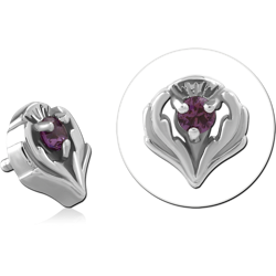 SURGICAL STEEL GRADE 316L JEWELED MICRO ATTACHMENT FOR 1.2MM INTERNALLY THREADED PINS