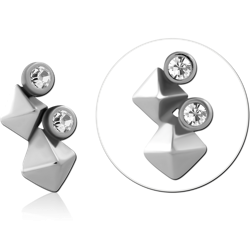 SURGICAL STEEL GRADE 316L JEWELED MICRO ATTACHMENT FOR 1.2MM INTERNALLY THREADED PINS