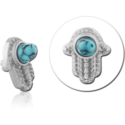 SURGICAL STEEL GRADE 316L JEWELED MICRO ATTACHMENT FOR 1.2MM INTERNALLY THREADED PINS