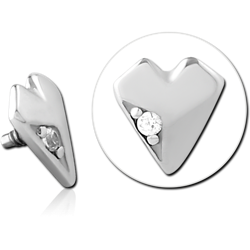 SURGICAL STEEL GRADE 316L JEWELED MICRO ATTACHMENT FOR 1.2MM INTERNALLY THREADED PINS