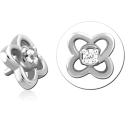 SURGICAL STEEL GRADE 316L JEWELED MICRO ATTACHMENT FOR 1.2MM INTERNALLY THREADED PINS