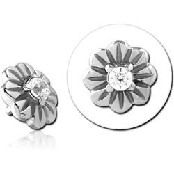 SURGICAL STEEL GRADE 316L JEWELED MICRO ATTACHMENT FOR 1.2MM INTERNALLY THREADED PINS