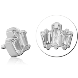 SURGICAL STEEL GRADE 316L JEWELED MICRO ATTACHMENT FOR 1.2MM INTERNALLY THREADED PINS