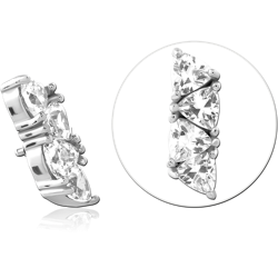 SURGICAL STEEL GRADE 316L JEWELED MICRO ATTACHMENT FOR 1.2MM INTERNALLY THREADED PINS