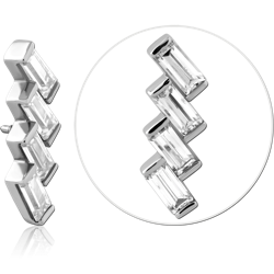 SURGICAL STEEL GRADE 316L JEWELED MICRO ATTACHMENT FOR 1.2MM INTERNALLY THREADED PINS