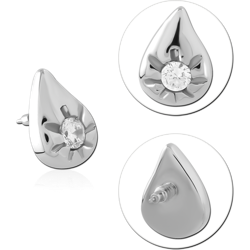 SURGICAL STEEL GRADE 316L JEWELED MICRO ATTACHMENT FOR 1.2MM INTERNALLY THREADED PINS