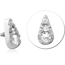 SURGICAL STEEL GRADE 316L JEWELED MICRO ATTACHMENT FOR 1.2MM INTERNALLY THREADED PINS