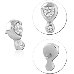 SURGICAL STEEL GRADE 316L JEWELED MICRO ATTACHMENT FOR 1.2MM INTERNALLY THREADED PINS