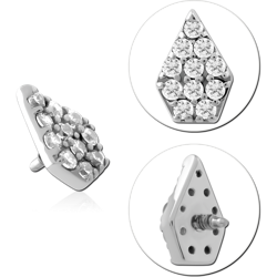 SURGICAL STEEL GRADE 316L JEWELED MICRO ATTACHMENT FOR 1.2MM INTERNALLY THREADED PINS