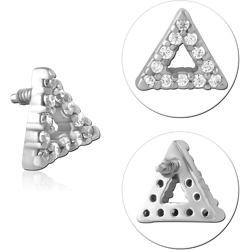 SURGICAL STEEL GRADE 316L JEWELED MICRO ATTACHMENT FOR 1.2MM INTERNALLY THREADED PINS