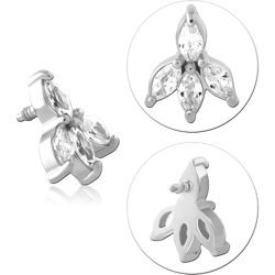 SURGICAL STEEL GRADE 316L JEWELED MICRO ATTACHMENT FOR 1.2MM INTERNALLY THREADED PINS