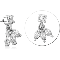 SURGICAL STEEL GRADE 316L JEWELED MICRO ATTACHMENT FOR 1.2MM INTERNALLY THREADED PINS