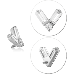 SURGICAL STEEL GRADE 316L JEWELED MICRO ATTACHMENT FOR 1.2MM INTERNALLY THREADED PINS