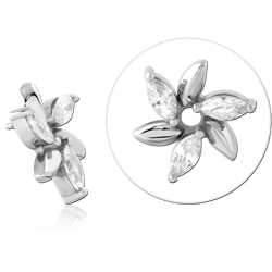 SURGICAL STEEL GRADE 316L JEWELED MICRO ATTACHMENT FOR 1.2MM INTERNALLY THREADED PINS