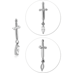 SURGICAL STEEL GRADE 316L JEWELED MICRO ATTACHMENT FOR 1.2MM INTERNALLY THREADED PINS