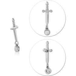 SURGICAL STEEL GRADE 316L JEWELED MICRO ATTACHMENT FOR 1.2MM INTERNALLY THREADED PINS