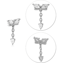 SURGICAL STEEL GRADE 316L JEWELED MICRO ATTACHMENT FOR 1.2MM INTERNALLY THREADED PINS