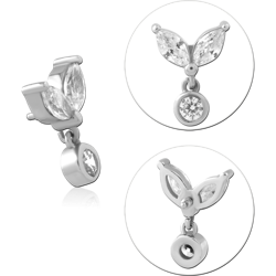 SURGICAL STEEL GRADE 316L JEWELED MICRO ATTACHMENT FOR 1.2MM INTERNALLY THREADED PINS