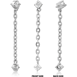 SURGICAL STEEL GRADE 316L JEWELED MICRO ATTACHMENT FOR 1.2MM INTERNALLY THREADED PINS