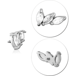 SURGICAL STEEL GRADE 316L JEWELED MICRO ATTACHMENT FOR 1.2MM INTERNALLY THREADED PINS