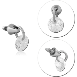 SURGICAL STEEL GRADE 316L JEWELED MICRO ATTACHMENT FOR 1.2MM INTERNALLY THREADED PINS