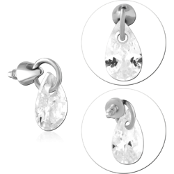 SURGICAL STEEL GRADE 316L JEWELED MICRO ATTACHMENT FOR 1.2MM INTERNALLY THREADED PINS